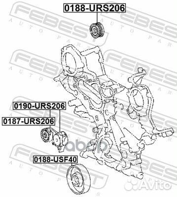 0188USF40 febest ролик обводной 0188-USF40 Febest