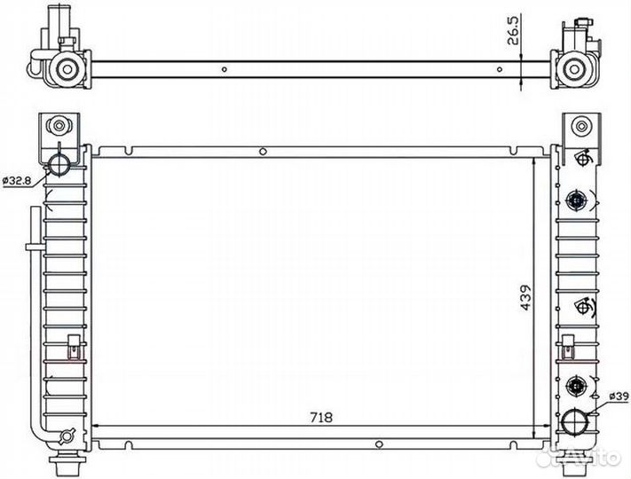 Радиатор Hummer H2 cadilac escalade