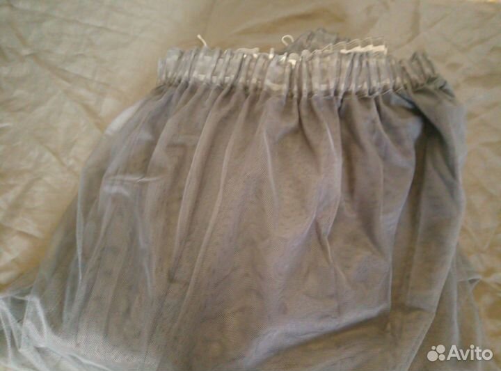 Тюль тёмно серая