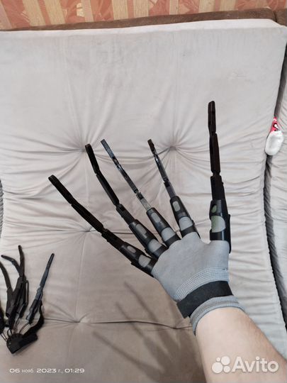 Механические удлинённые пальцы, пластиковые. Пара