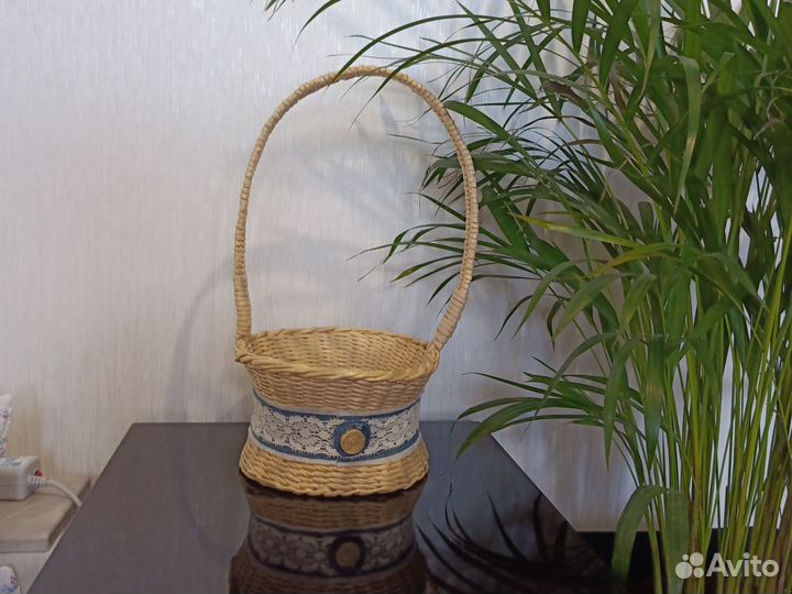 Корзинка плетеная интерьерная