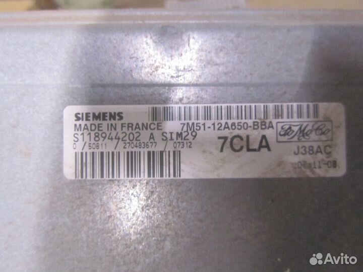 Блок управления двигателем 7M5112A650BBA Focus 2