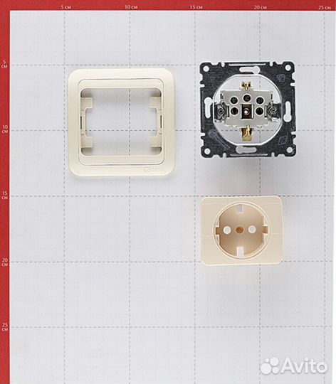 Розетка с рамкой Mimoza 25028 скрытая установка бе