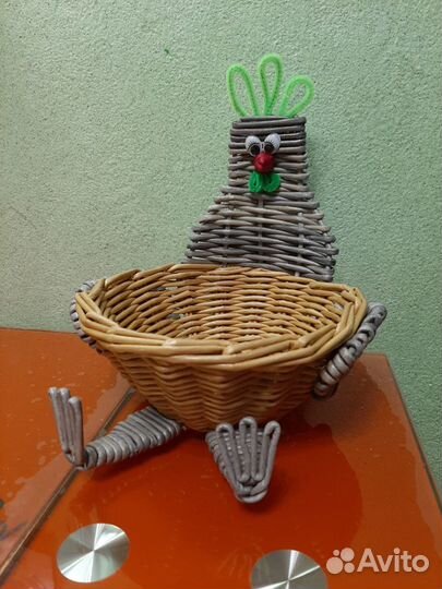 Корзина плетеная пасхальная
