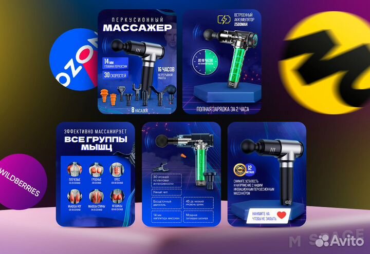 Инфографика для маркетплейсов. Дизайн карточек