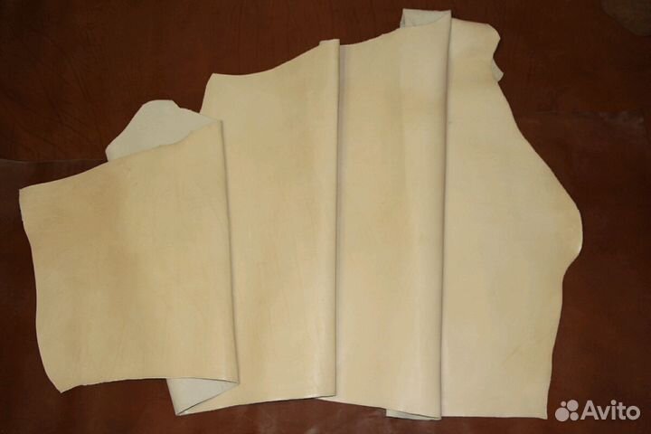 Натуральная кожа. Краст бежевый