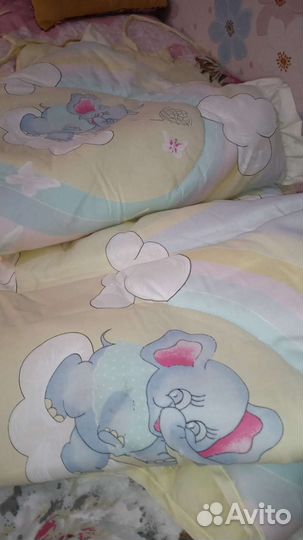 Бортики в детскую кроватку + балдахин