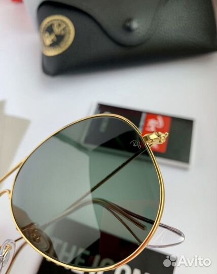 Очки ray ban aviator авиаторы зеленые