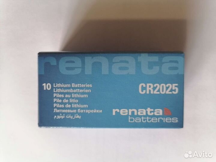Батарейки Renata CR2025 упаковка (в упаковке 10шт)