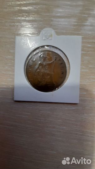 Монета 1 пенни 1928