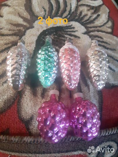 Ёлочные игрушки СССР стекло