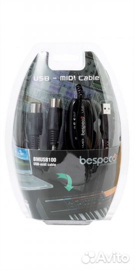 Кабель midi Bespeco bmusb100 2 m