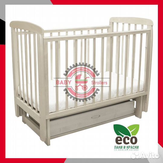 Детская кроватка Соня 04 (белая)