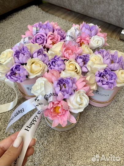 Букет из мыльных цветов