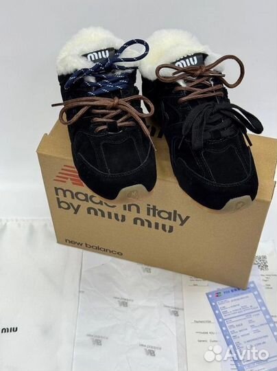 Кроссовки new balance miu miu с мехом