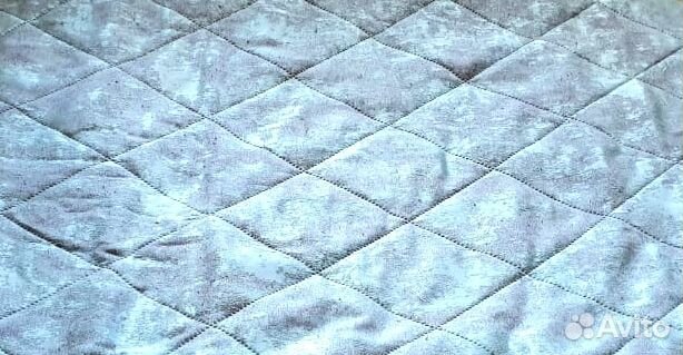 Покрывало, 2 подушки и 2 наволочки. Бирюза