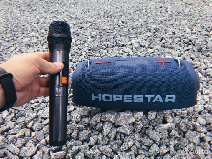 Колонки блютуз колонка Hopestar синяя