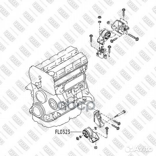 Опора двигателя передняя KIA Carnival 99- FL03