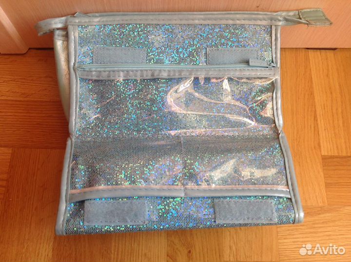 Сумка косметичка для девочки на молнии с зеркалом