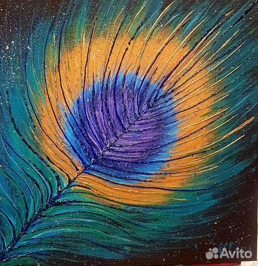 Картина на холсте Перо Райской Птицы