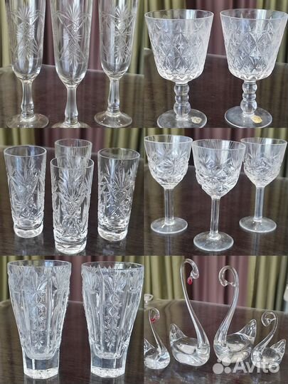 Хрустальные фужеры,рюмки,стаканы