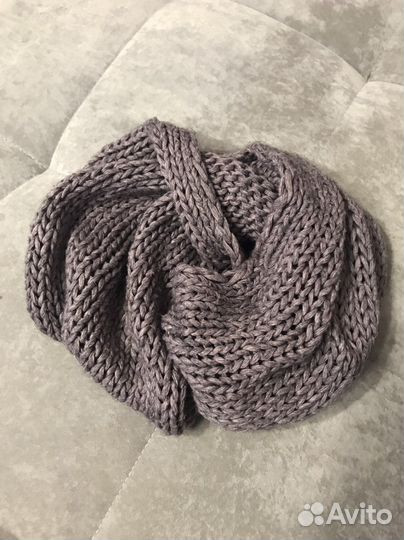 Комплект шапка и снуд зимний