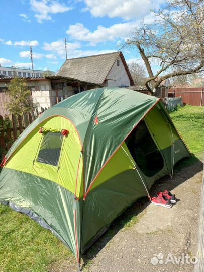 Палатка кемпинговая 4 местная с тамбуром mir-1100