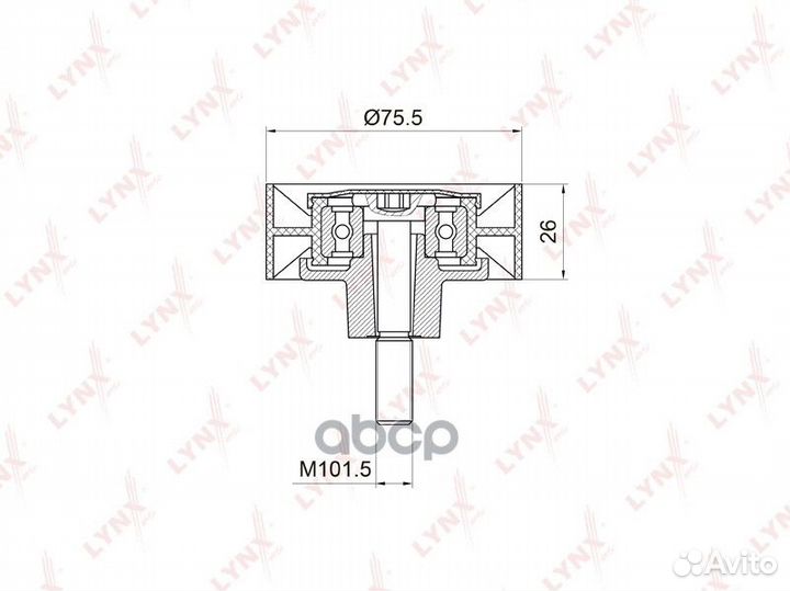 Ролик обводной приводного ремня pb7006 lynxauto