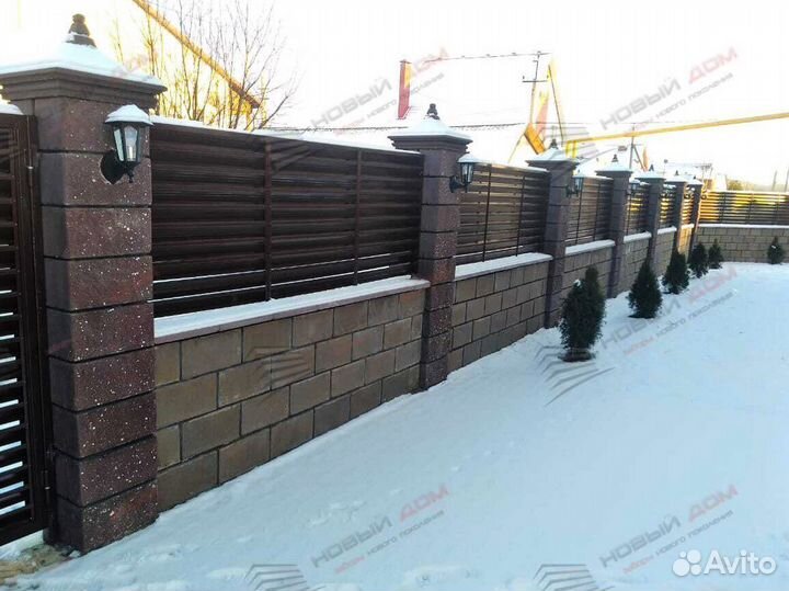 Забор жалюзи металлический
