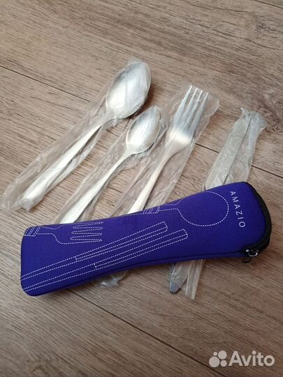 Набор туристический вилка ложка нож