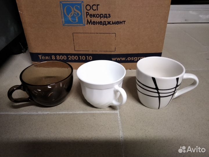 Кружки, стаканы граненые, бокалы 250мл