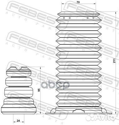 Пыльник+отбойник BMW 1/2/3/X1 11- пер. (на 2