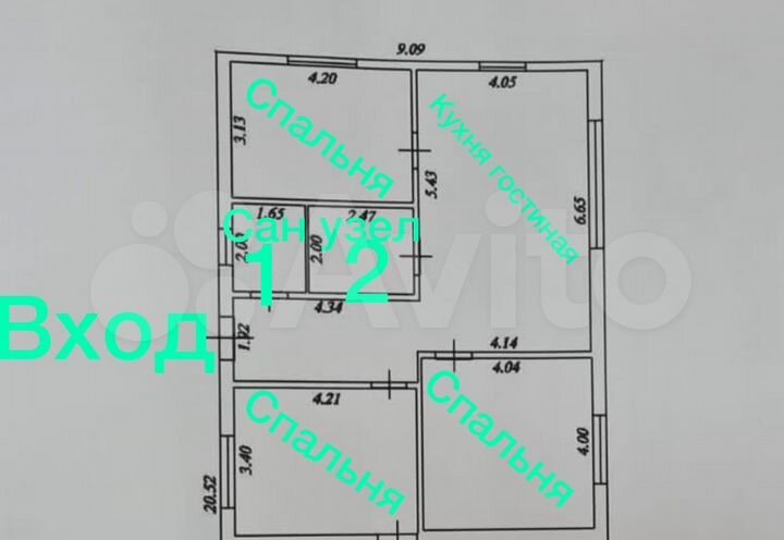 Дом 94 м² на участке 3,1 сот.