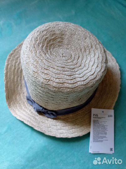 H&M Новая детская соломенная шляпа 80р