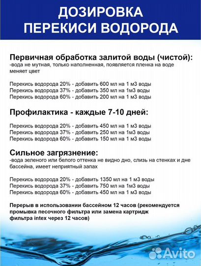 Перекись водорода 37% для бассейна