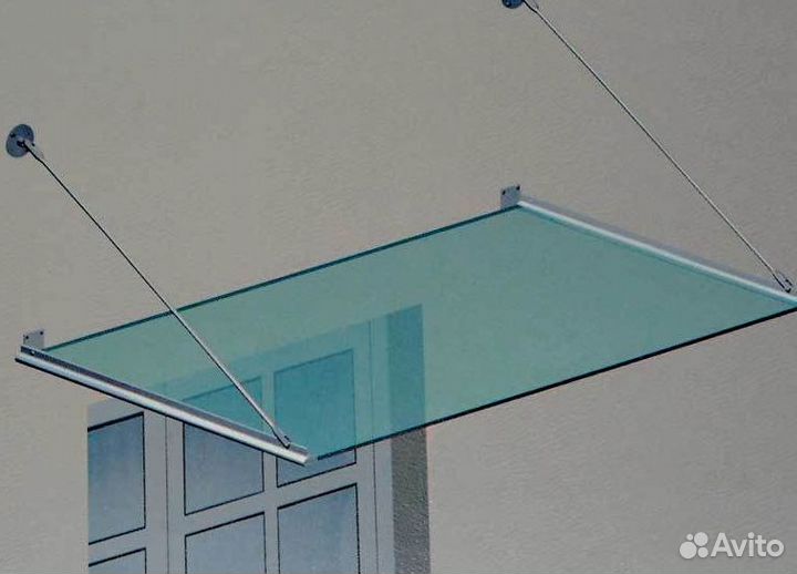 Стеклянный козырек