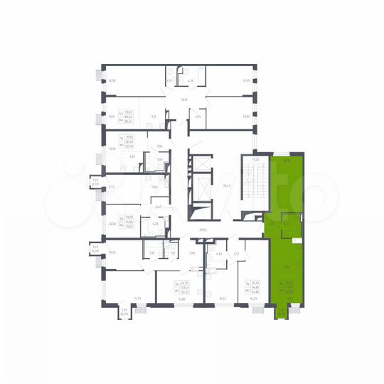 2-к. квартира, 44,3 м², 11/13 эт.