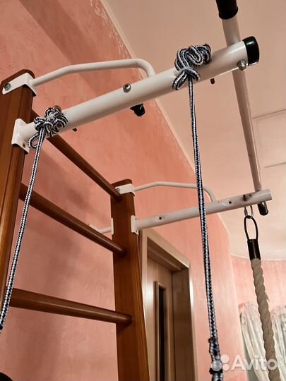 Шведская стенка с турником и кольцами