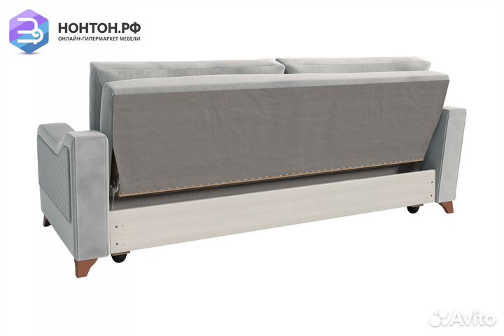 Диван книжка Дуглас 3-х местный светло-серый
