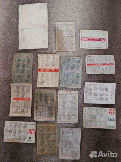 Карманные календарики СССР