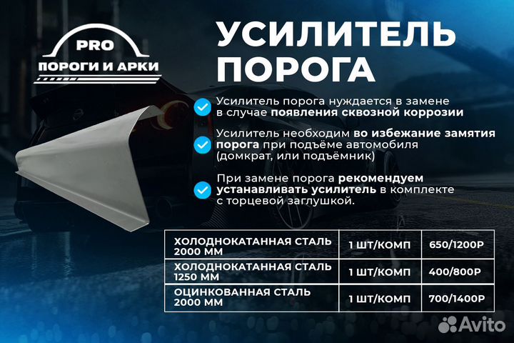 Ремонтные пороги на Chevrolet Aveo T250 Седан