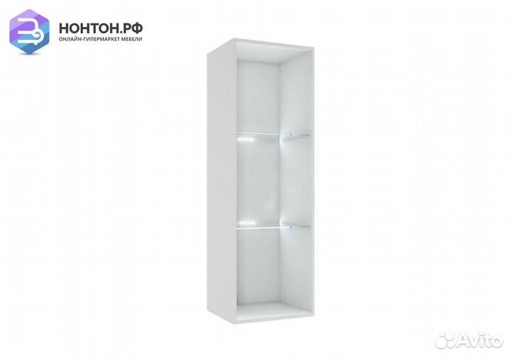 Витрина Флорис 3 черный глянец / белый