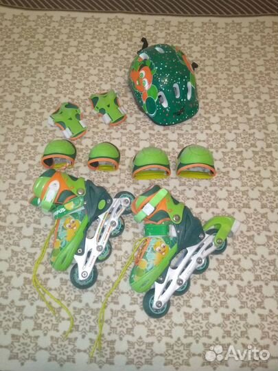 Роликовые коньки-раздвижные р-р 32-35