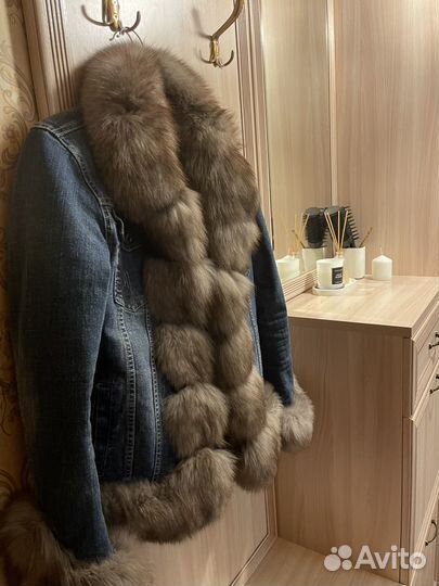 Парка женская зимняя с натуральным мехом песца