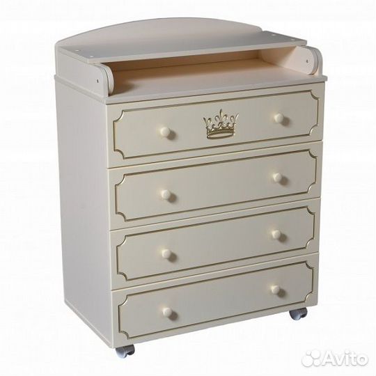 Комод пеленальный Malika Queen (слоновая кость)