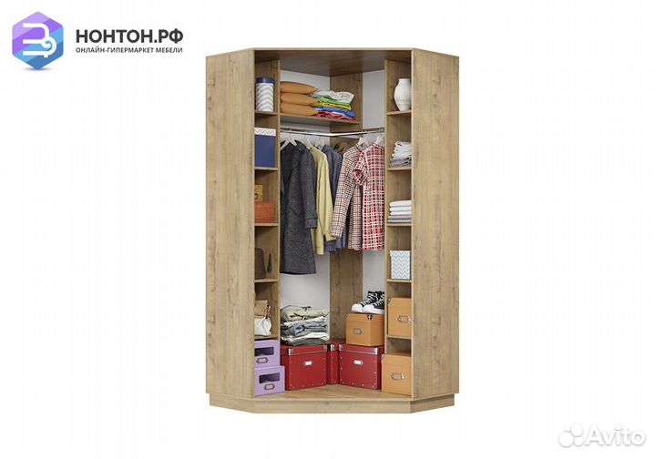 Шкаф-купе угловой двухдверный Алькор бунратти