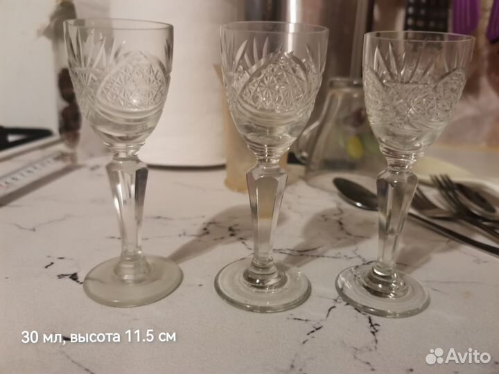 Хрустальные рюмки СССР