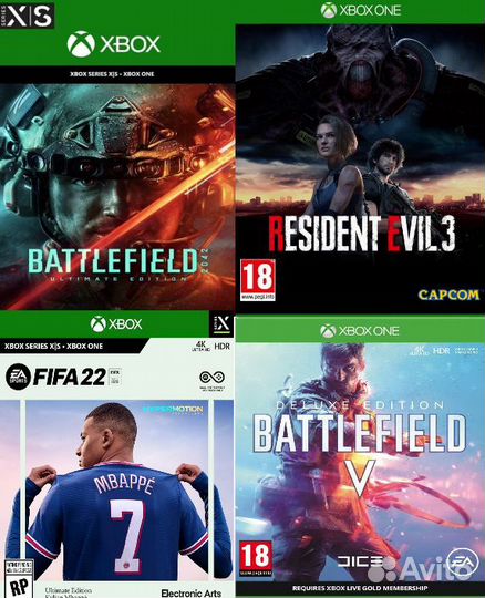 Игры для Xbox One/Series, более 1100 игр