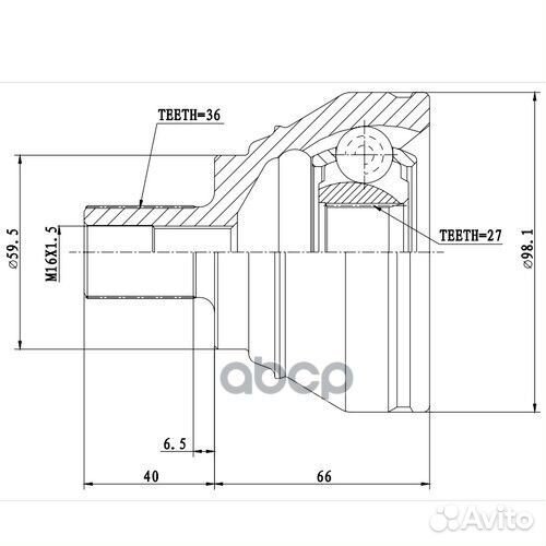 Шрус наружный Z87470R Zikmar