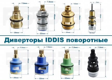 Переключатели душа Iddis поворотные